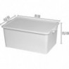 Tradineur - Caja de almacenamiento con tapa N.º 13 - Fabricado en PP - Capacidad de 55 Litros - Cierres Laterales con Clip - 27,