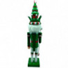 Tradineur - Figura de Cascanueces Navideño - Fabricado en madera - Incluye palanca para abrir el cascanueces -  Artículo para de