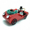 Tradineur - Coche Colgante navideño - Fabricado en Metal - Artículo para decoración Navideña - 11 x 4,5 cm - Modelo Aleatorio