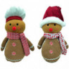 Tradineur - Muñeco de Galleta de Jengibre Navideño - Fabricado en Poliéster y relleno de arena - Artículo para decoración navide