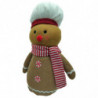 Tradineur - Muñeco de Galleta de Jengibre Navideño - Fabricado en Poliéster y relleno de arena - Artículo para decoración navide