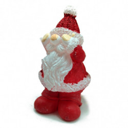 Tradineur - Pack de 4 Velas con Forma de Figuras Navideñas - Papá Noel, Reno, Muñeco de Nieve y Angel - Artículo decorativo para