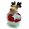 Tradineur - Pack de 4 Velas con Forma de Figuras Navideñas - Papá Noel, Reno, Muñeco de Nieve y Angel - Artículo decorativo para