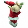 Tradineur - Figura de Papa Noel con Bolsa de regalo y Raquetas - Fabricado en Poliéster y Plástico - Artículo decorativo para Na