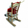 Tradineur - Figura de Papa Noel en mecedora - Fabricado en Poliéster y Madera - Artículo decorativo para Navidad - 22 x 12 x 20