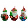 Tradineur - Colgante de cascabel con figuras navideñas - Fabricado en Plástico y Metal - Artículo para decoración navideña - Ø 5