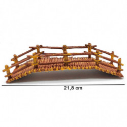 Tradineur - Puente de troncos para Belén, resina, adorno para nacimiento, portal, pesebre, Navidad, decoración tradicional, fabr