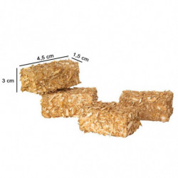 Tradineur - Pack de 4 pacas de paja para Belén, adorno para nacimiento, portal, pesebre, Navidad, decoración tradicional - 4,5 x
