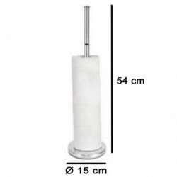Tradineur - Portarrollos plegable de pie para papel higiénico, Forma L, acero inoxidable, válido para varios rollos, sencillo, m