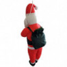 Tradineur - Muñeco de Papa Noel bajando en cuerda para Navidad - Fabricado en Poliéster y algodón - Artículo para decoración nav