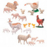 Tradineur - Pack de Animales con Crías para Belén - Gallina, Cordero, Cabras, Patos y Corderos Tendidos - Fabricado en Plástico
