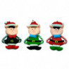 Tradineur - Pack de 3 Elfos colgantes navideños - Fabricado en Plástico - Artículo para decoración de Navidad - 8 cm - Color Ale