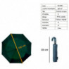Tradineur - Paraguas plegable de poliéster, mango curvo de pvc, automático y antiviento, 8 varillas de fibra, ligero y resistent