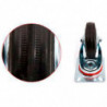 Tradineur - Pack de 4 ruedas giratorias para muebles, goma y hierro, incluyen placa de montaje, rueda de transporte para cargas