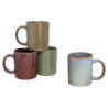Tradineur - Pack de 4 Tazas Mug Modelo Helsinki - Fabricado en cerámica - Ideal para café e infusiones - Apta para lavavajillas