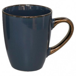 Tradineur - Pack de 4 Tazas Mug Modelo Regina - Fabricado en cerámica - Ideal para café e infusiones - Apta para lavavajillas y