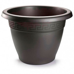 Tradineur - Maceta Redonda "Terracota" - Fabricado en Plástico - Macetero apto para Exterior e Interior del hogar - 20 cm - Colo