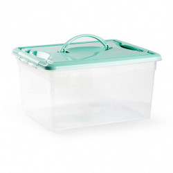 Tradineur - Caja de Almacenamiento transparente - Plástico - Contenedor para almacenar juguetes, Libros, ropa, mantas - N.º 9 -