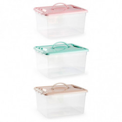 Tradineur - Caja de Almacenamiento transparente - Plástico - Contenedor para almacenar juguetes, Libros, ropa, mantas - N.º 9 -