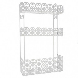 Tradineur - Estantería de baño, metal, 3 niveles, organizador de productos de aseo, higiene, pared, ducha, ligera y resistente (