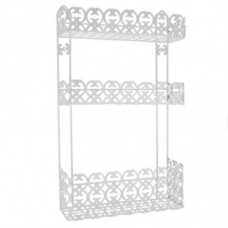 Tradineur - Estantería de baño, metal, 3 niveles, organizador de productos de aseo, higiene, pared, ducha, ligera y resistente (