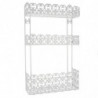 Tradineur - Estantería de baño, metal, 3 niveles, organizador de productos de aseo, higiene, pared, ducha, ligera y resistente (