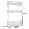 Tradineur - Estantería de baño, metal, 3 niveles, organizador de productos de aseo, higiene, pared, ducha, ligera y resistente (