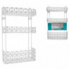 Tradineur - Estantería de baño, metal, 3 niveles, organizador de productos de aseo, higiene, pared, ducha, ligera y resistente (
