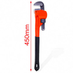Tradineur - Llave Stillson para tubos, hierro, alta resistencia, heavy duty, fontanería, plomería, reparaciones, 450 mm