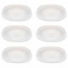 Tradineur - Pack de 6 platos hondos cuadrados, modelo Boreal, vidrio opal, extra resistentes, vajilla de cocina, aptos para lava