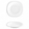 Tradineur - Pack de 6 platos hondos cuadrados, modelo Boreal, vidrio opal, extra resistentes, vajilla de cocina, aptos para lava