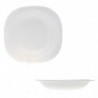 Tradineur - Pack de 6 platos hondos cuadrados, modelo Boreal, vidrio opal, extra resistentes, vajilla de cocina, aptos para lava