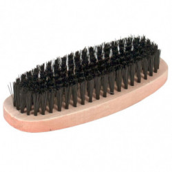 Tradineur - Pack de 2 cepillos para calzado, cuidado de cuero liso y rugoso, limpieza, lustre de zapatos - 14 cm