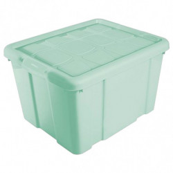 Tradineur - Caja de Almacenamiento con tapa - Fabricado en plástico - Contenedor para almacenar juguetes, Libros, ropa, mantas -