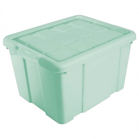 Tradineur - Caja de Almacenamiento con tapa - Fabricado en plástico - Contenedor para almacenar juguetes, Libros, ropa, mantas -