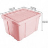 Tradineur - Caja de Almacenamiento con tapa - Fabricado en plástico - Contenedor para almacenar juguetes, Libros, ropa, mantas -