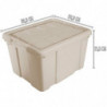 Tradineur - Caja de Almacenamiento con tapa - Fabricado en plástico - Contenedor para almacenar juguetes, Libros, ropa, mantas -
