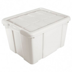 Tradineur - Caja de Almacenamiento con tapa - Fabricado en plástico - Contenedor para almacenar juguetes, Libros, ropa, mantas -