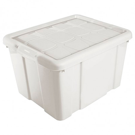 Tradineur - Caja de Almacenamiento con tapa - Fabricado en plástico - Contenedor para almacenar juguetes, Libros, ropa, mantas -