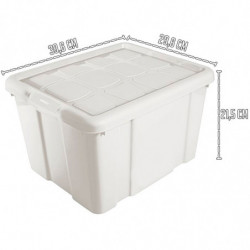 Tradineur - Caja de Almacenamiento con tapa - Fabricado en plástico - Contenedor para almacenar juguetes, Libros, ropa, mantas -