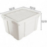 Tradineur - Caja de Almacenamiento con tapa - Fabricado en plástico - Contenedor para almacenar juguetes, Libros, ropa, mantas -