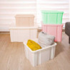 Tradineur - Caja de Almacenamiento con tapa - Fabricado en plástico - Contenedor para almacenar juguetes, Libros, ropa, mantas -
