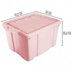 Tradineur - Caja de Almacenamiento con tapa - Fabricado en plástico - Contenedor para almacenar juguetes, Libros, ropa, mantas -