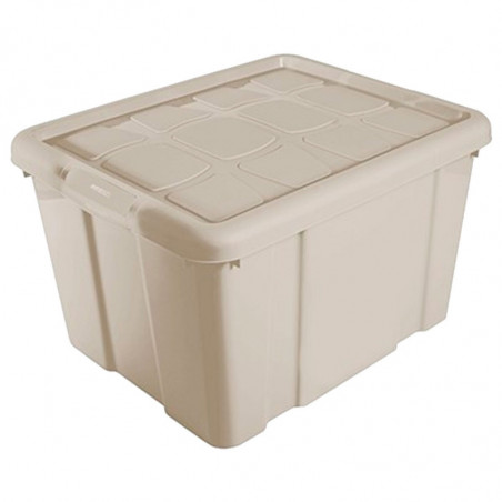Tradineur - Caja de Almacenamiento con tapa - Fabricado en plástico - Contenedor para almacenar juguetes, Libros, ropa, mantas -