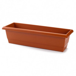 Tradineur - Jardinera Modelo Terracota - PLFT - Fabricado en Plástico - Macetero apto para Exterior e Interior del hogar - 60 cm