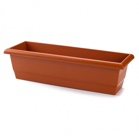 Tradineur - Jardinera Modelo Terracota - PLFT - Fabricado en Plástico - Macetero apto para Exterior e Interior del hogar - 60 cm