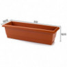 Tradineur - Jardinera Modelo Terracota - PLFT - Fabricado en Plástico - Macetero apto para Exterior e Interior del hogar - 60 cm