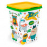 Tradineur - Papelera con diseños Infantiles con tapa - Fabricado en Plástico - Capacidad de 15 Litros - 47 x 28,7 x 26 cm - Dise