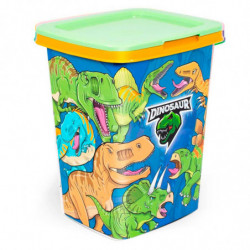 Tradineur - Papelera con diseños Infantiles con tapa - Fabricado en Plástico - Capacidad de 15 Litros - 47 x 28,7 x 26 cm - Dise