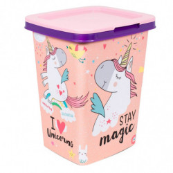 Tradineur - Papelera con diseños Infantiles con tapa - Fabricado en Plástico - Capacidad de 15 Litros - 47 x 28,7 x 26 cm - Dise